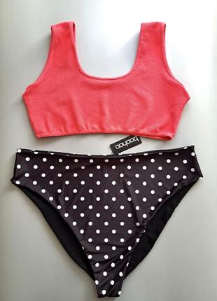 Купальник микс с двухсторонними трусиками boohoo