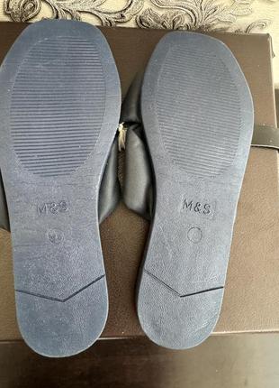 Новые сабо шлепанцы шлеки marks m &amp; s стильные модные натуральная кожа