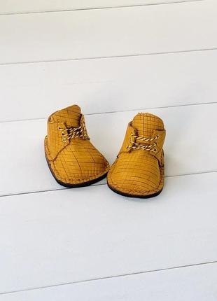Ботинки для куклы міа из натуральной кожи1 фото