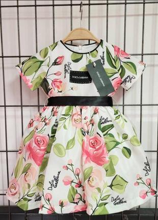 Нарядное платье для девочки dolce & gabbana.  98 104 110 116 122 128х