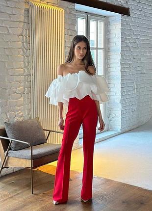 Топ с воланами из органзы