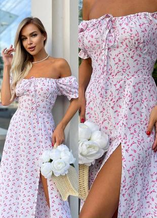 Неймовірно ніжна сукня з відкритими плечами 🌷🥰 квіти сарафан платье плаття
