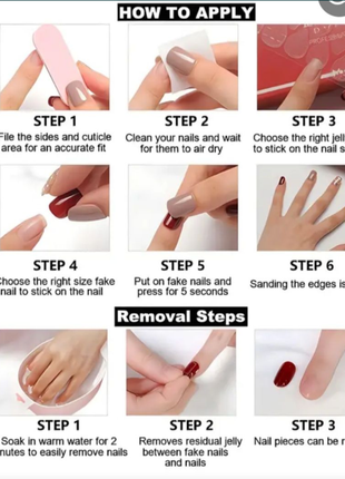 Типсы искусственные ногти 24 шт. #159