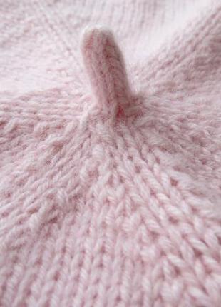 В'язаний берет з кашеміру рожевий для дівчини жінки на осінь зиму, подарунок6 фото