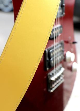 Персонализированный ремень для гитары, кожаный ремень для гитары, ремень для гитары из кожи8 фото