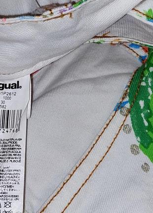 Яркие белые джинсы desigual с фирменным принтом, 💯 оригинал, молниеносная отправка9 фото