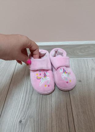 Мягкие тапули с единорогом