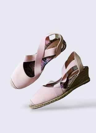 Коттоновые босоножки рогожка 0011