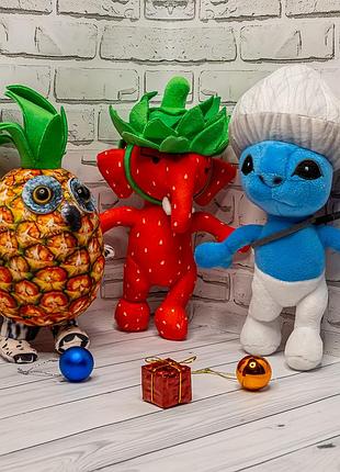 Игрушка мягкая шайлушай, клубничный слоненок, сова ананас