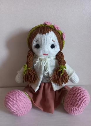 Лялька в'язана кукла ручної роботи1 фото