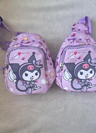 Детская поясная сумка бананка куроми, сумка слим, кросс боди, сумка для девочки...