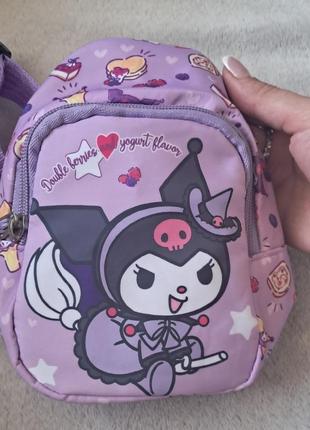 Детская поясная сумка бананка куроми, сумка слим, кросс боди, сумка для девочки...