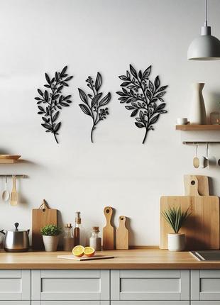 Модульная картина на стену из дерева, декор в комнату "красивые ветви", стиль...