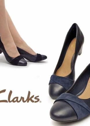 Классические кожаные туфли лодочки киттен хиллс clarks. оригинальная английская.