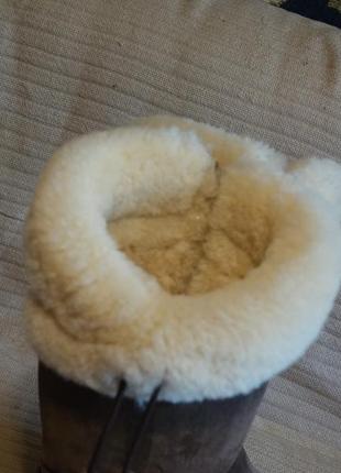 Оригинальные зимние фирменные кожаные сапожки ugg High australia 38 р.( низкий подъем)2 фото
