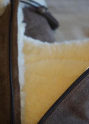 Оригинальные зимние фирменные кожаные сапожки ugg High australia 38 р.( низкий подъем)5 фото