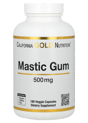 California gold nutrition, мастикова смола, 500 мг, 180 рослинних капсул