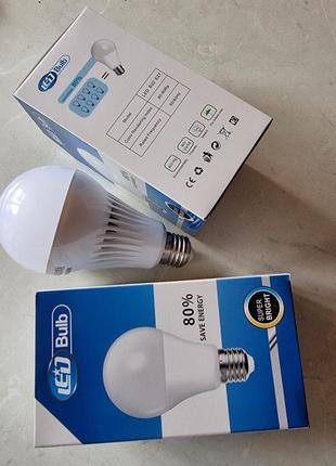 Мощная led лампа 12 w с аккумулятором. аварийная