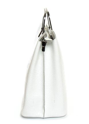 Женская кожаная сумка белая alex rai большая женская сумка класическая женская сумка стильная сумка5 фото