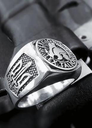 Перстень "legion v  lex talionis" (срібло)6 фото