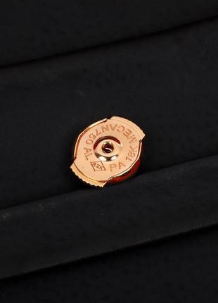 Серьги золотистые с камушками