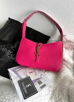 Сумка женская в стиле ysl hobo pink10 фото