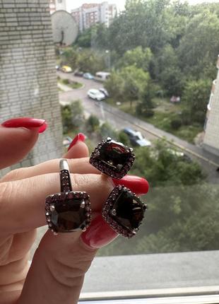 Кольцо и серьги zarina