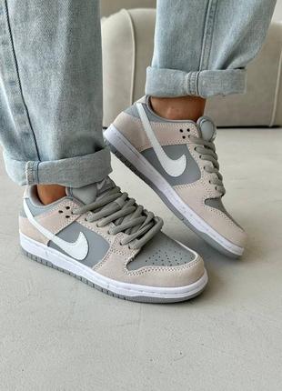 Женские кроссовки nike dunk wolf grey