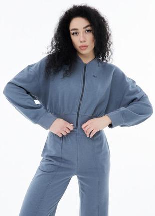 Укороченная зепка зип-худи кофта на замке 40167.1