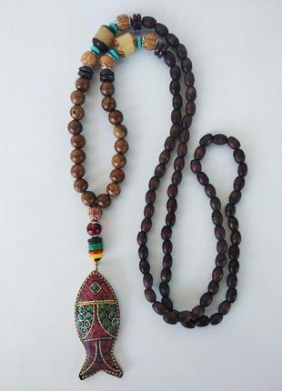 Тибетское ожерелье - амулет " благополучие "1 фото