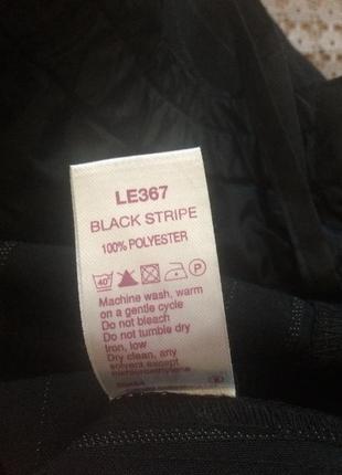 Широкие черные брюки в тонкую полоску большого размера simply be9 фото