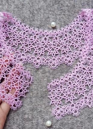 Нежный кружевной воротник фриволите