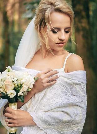 Пелерина свадебная, накидка для невесты1 фото