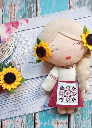 Іменна лялька україночка з мікровишивкою, подарунок ручної роботи1 фото