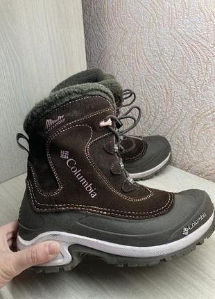 Зимние кожаные ботинки, сноубутсы columbia.1 фото