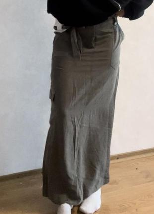 Длинная юбка из натуральной ткани