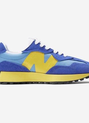 Нові лімітовані кросівки new balance 327 warped essentials the Jules choise sneakers blue/yellow