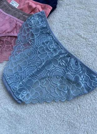 Кружевні бавовняні хлопкові трусики ніколета nicoletta