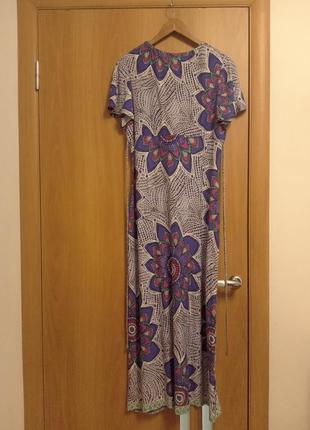 Кольорове трикотажне плаття в підлогу, розмір 14-167 фото