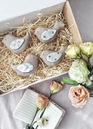 Пташка пташка тільда сувенір подарунок ялинковий набір іграшок великодній декор