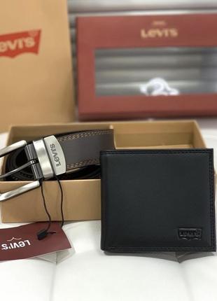 Подарунковий набір levi’s ремінь і гаманець