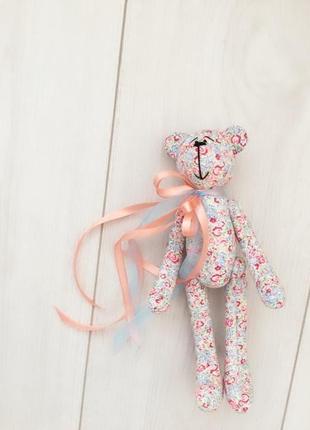 Цветочный мишка тильда мишутка ведмедик тедди игрушка подарок іграшка текстильная кукла4 фото