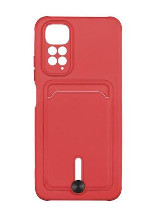 Чехол с карманом для карт otterbox colorfull pocket card xiaomi redmi note 11  global  / redmi note 11s 4g red