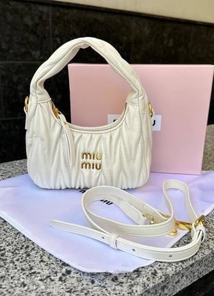 miu miu metalasse 4500 168119405 Miu Miu Madras leather mini tote bag