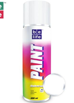 Универсальная акриловая аэрозольная краска белая belife universal №40 400мл