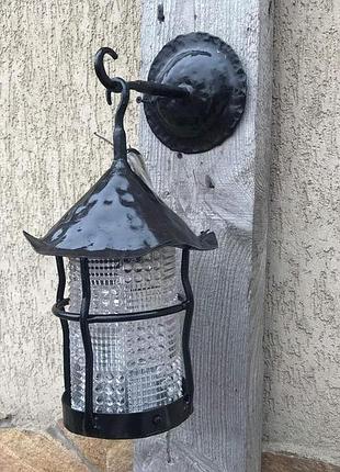 Кованый бра на цепочке ручной работы старинного вида