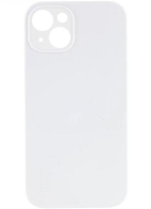 Чехол с защитой камеры silicone case full apple iphone 15 white