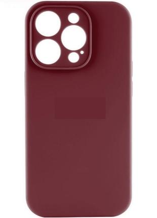 Чехол с защитой камеры silicone case full apple iphone 15 pro rose red
