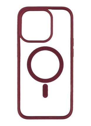 Чехол tpu colors magsafe apple iphone15 pro max wine red