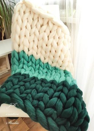 Плед из толстой мериносовой шерсти